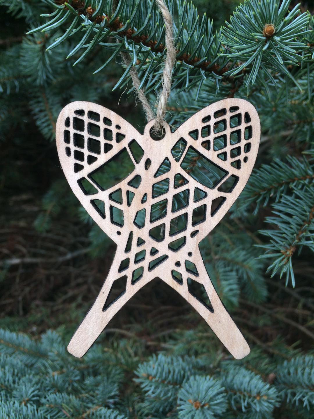 Double Snowshoe Ornament