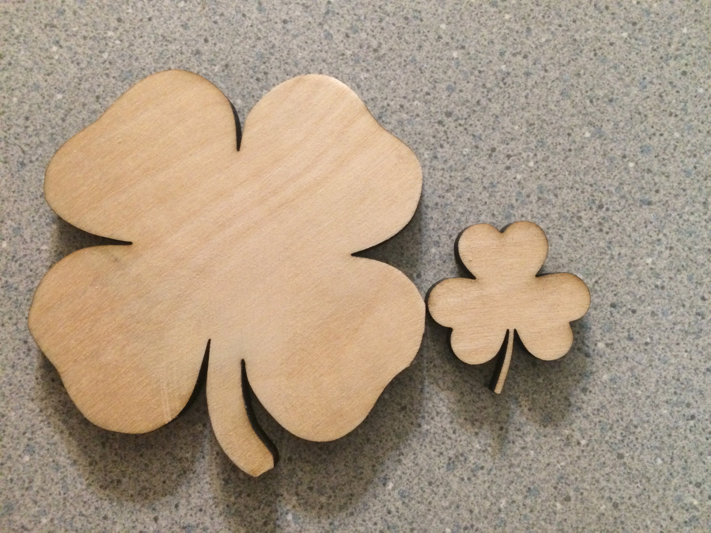 Wooden Clover Leaves
