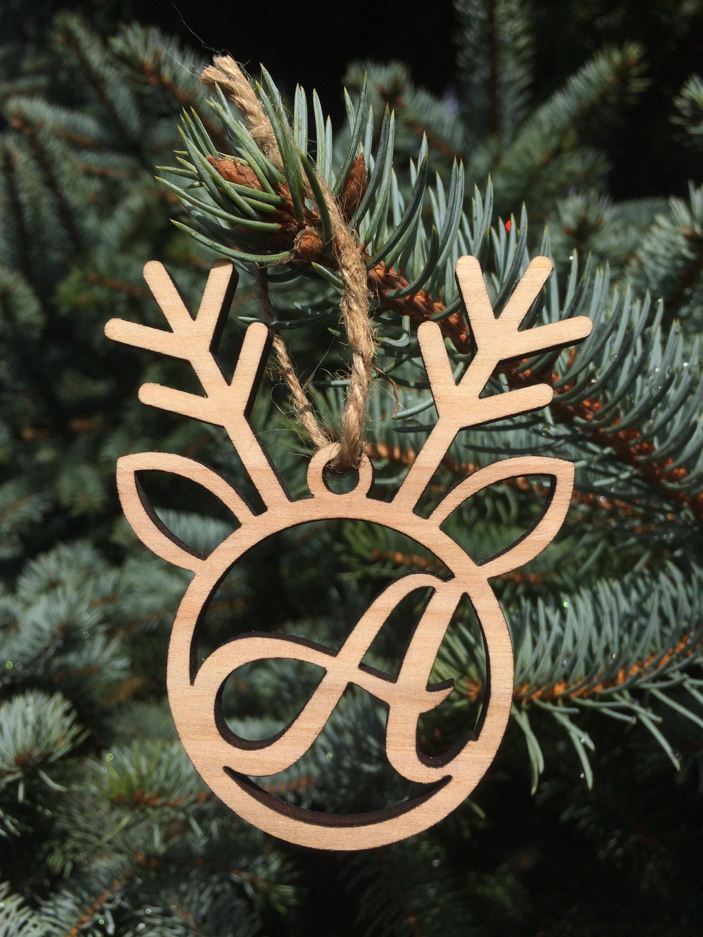 Reindeer Initials Ornaments