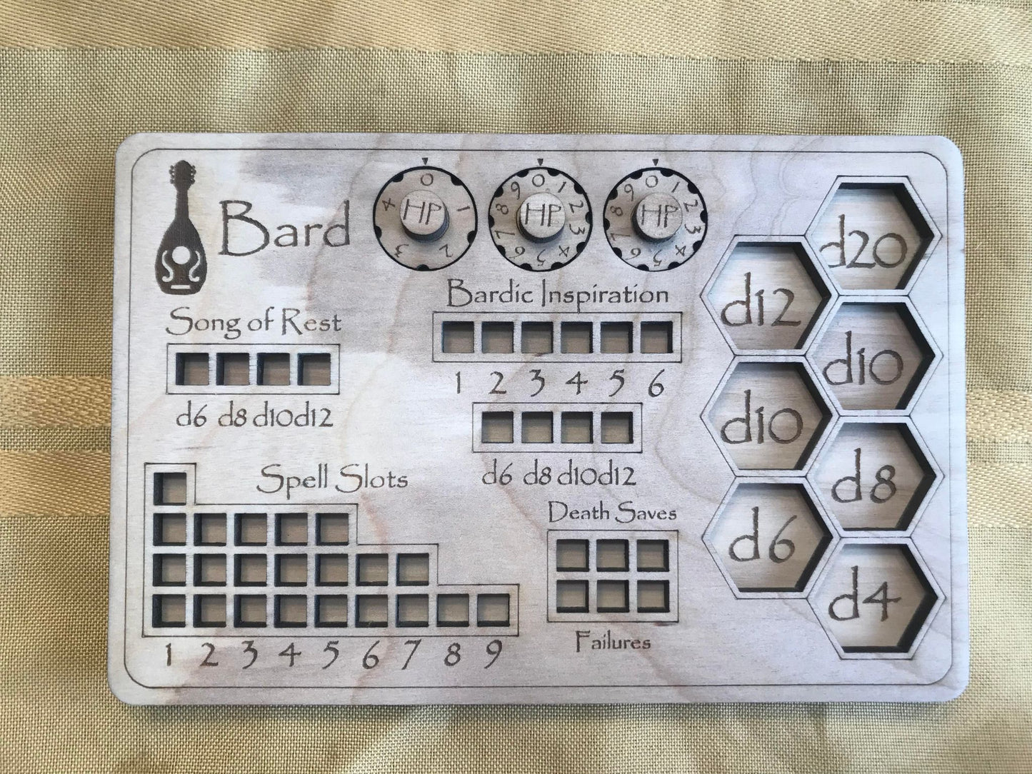 D&D Class Rectangular Tracker Boards - "Bahamut Boards"
