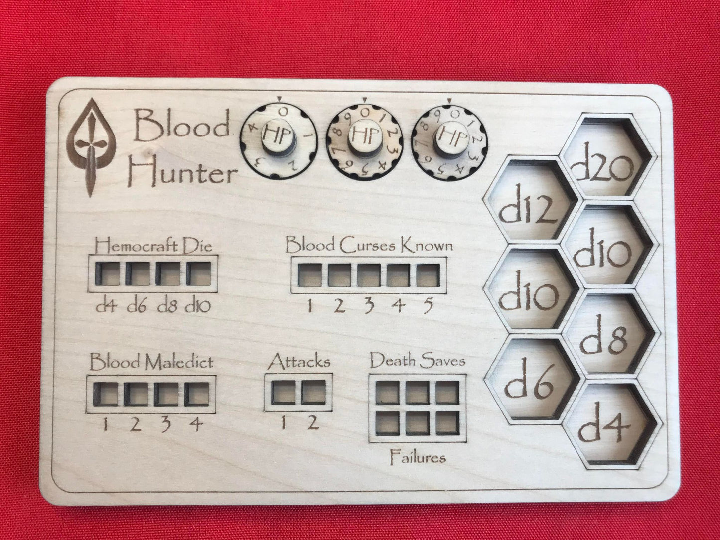 D&D Class Rectangular Tracker Boards - "Bahamut Boards"