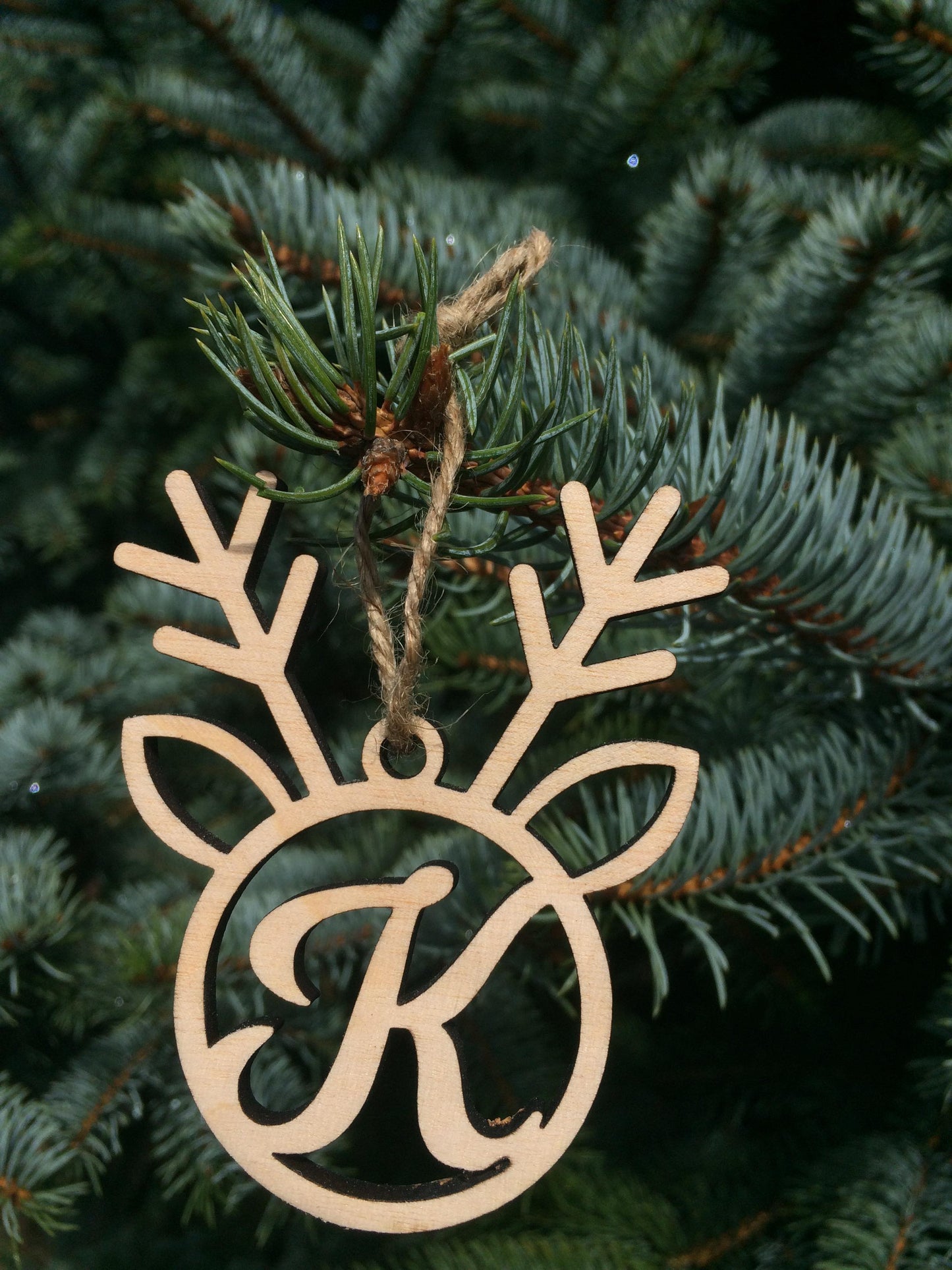 Reindeer Initials Ornaments