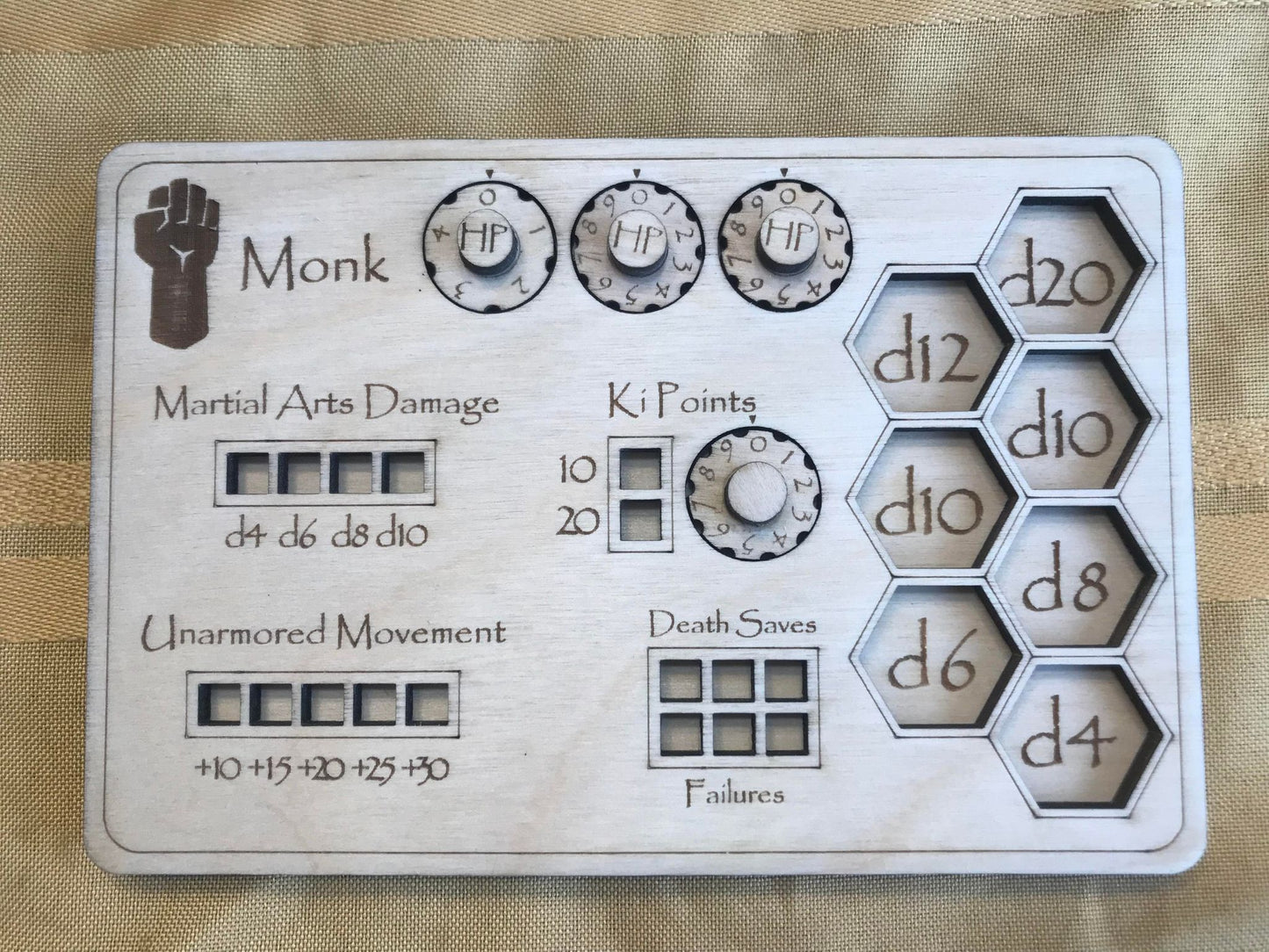 D&D Class Rectangular Tracker Boards - "Bahamut Boards"