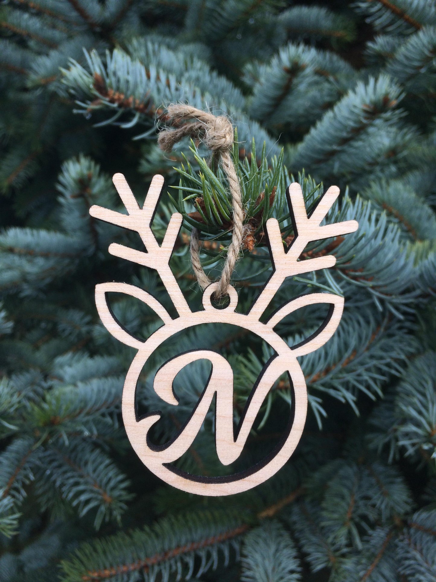 Reindeer Initials Ornaments