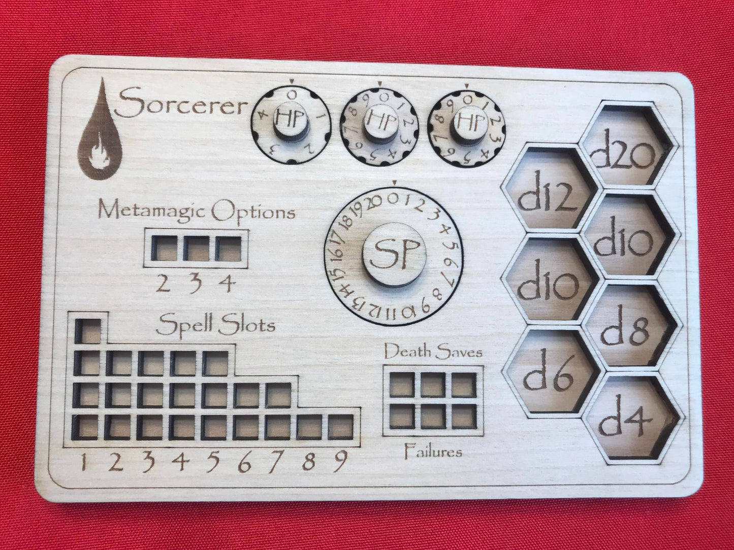 D&D Class Rectangular Tracker Boards - "Bahamut Boards"