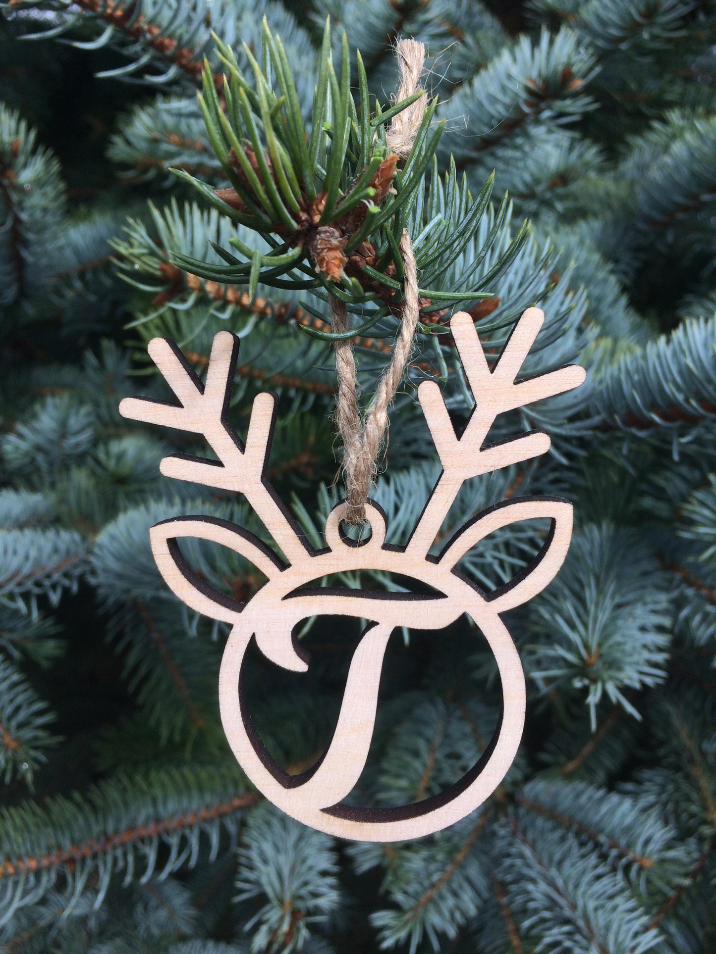 Reindeer Initials Ornaments