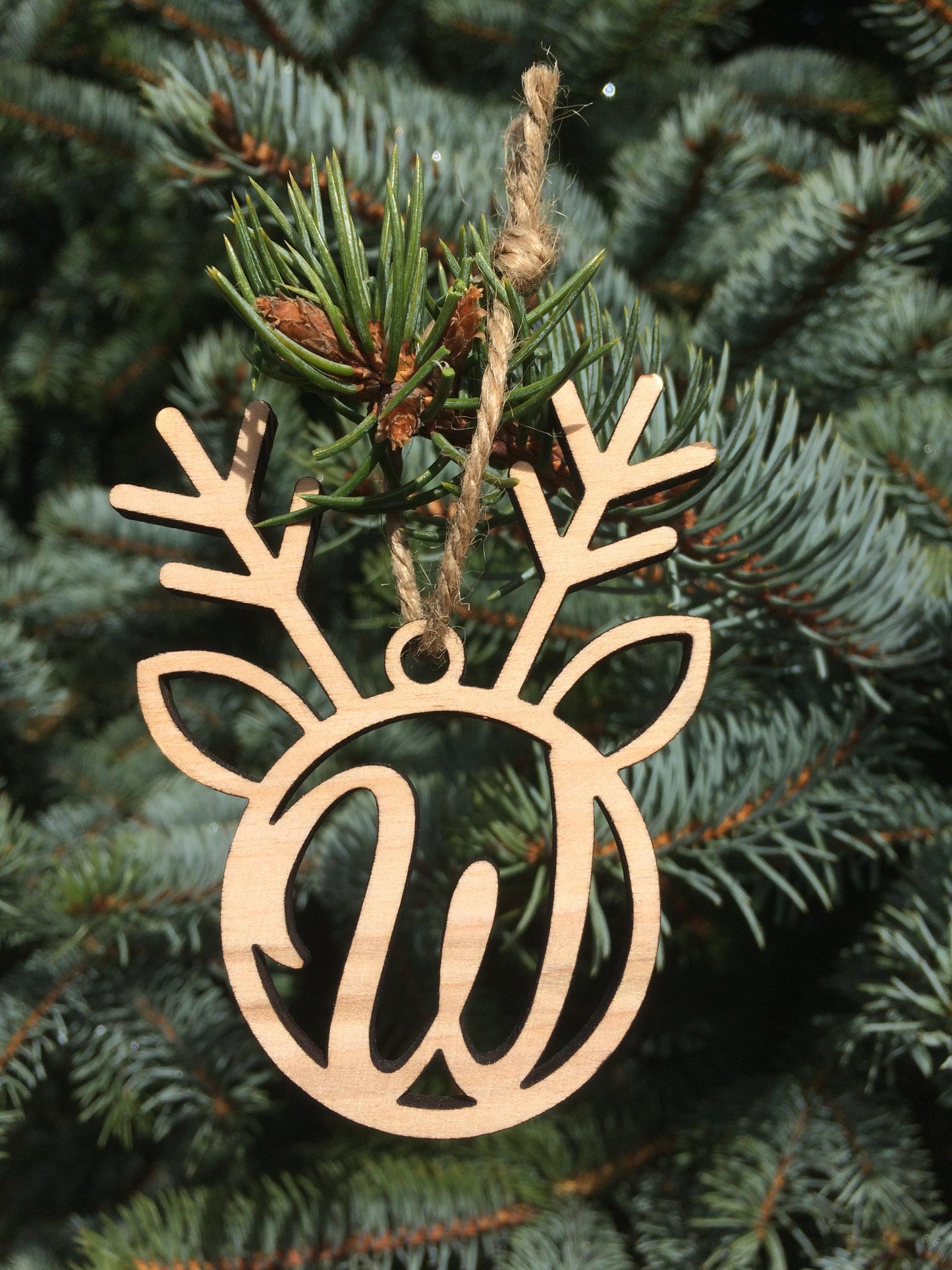 Reindeer Initials Ornaments