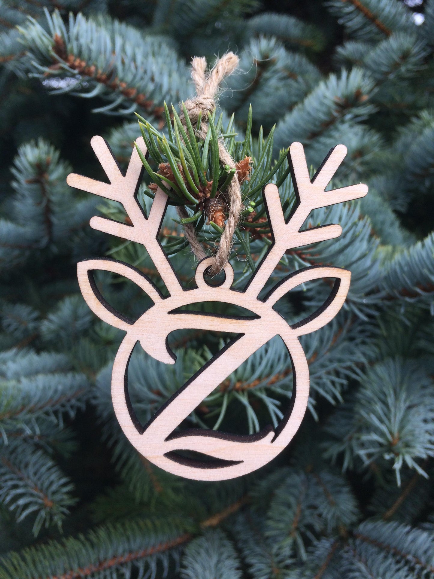 Reindeer Initials Ornaments
