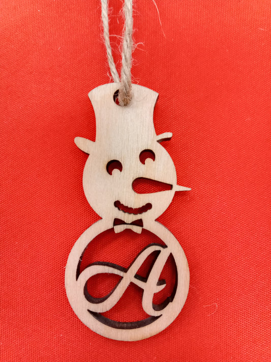 Snowman Initials Ornaments