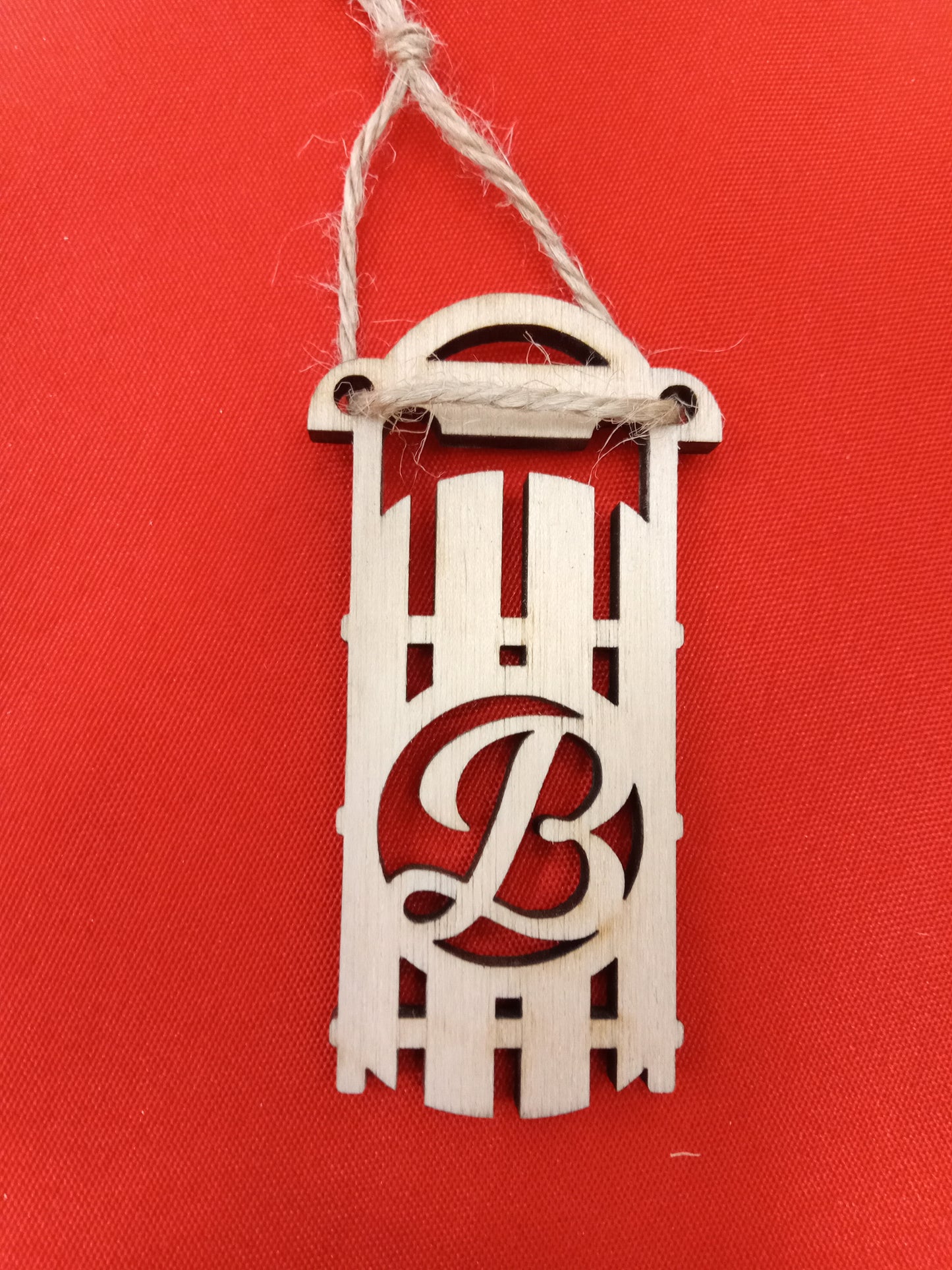 Toboggan with Initials Ornaments