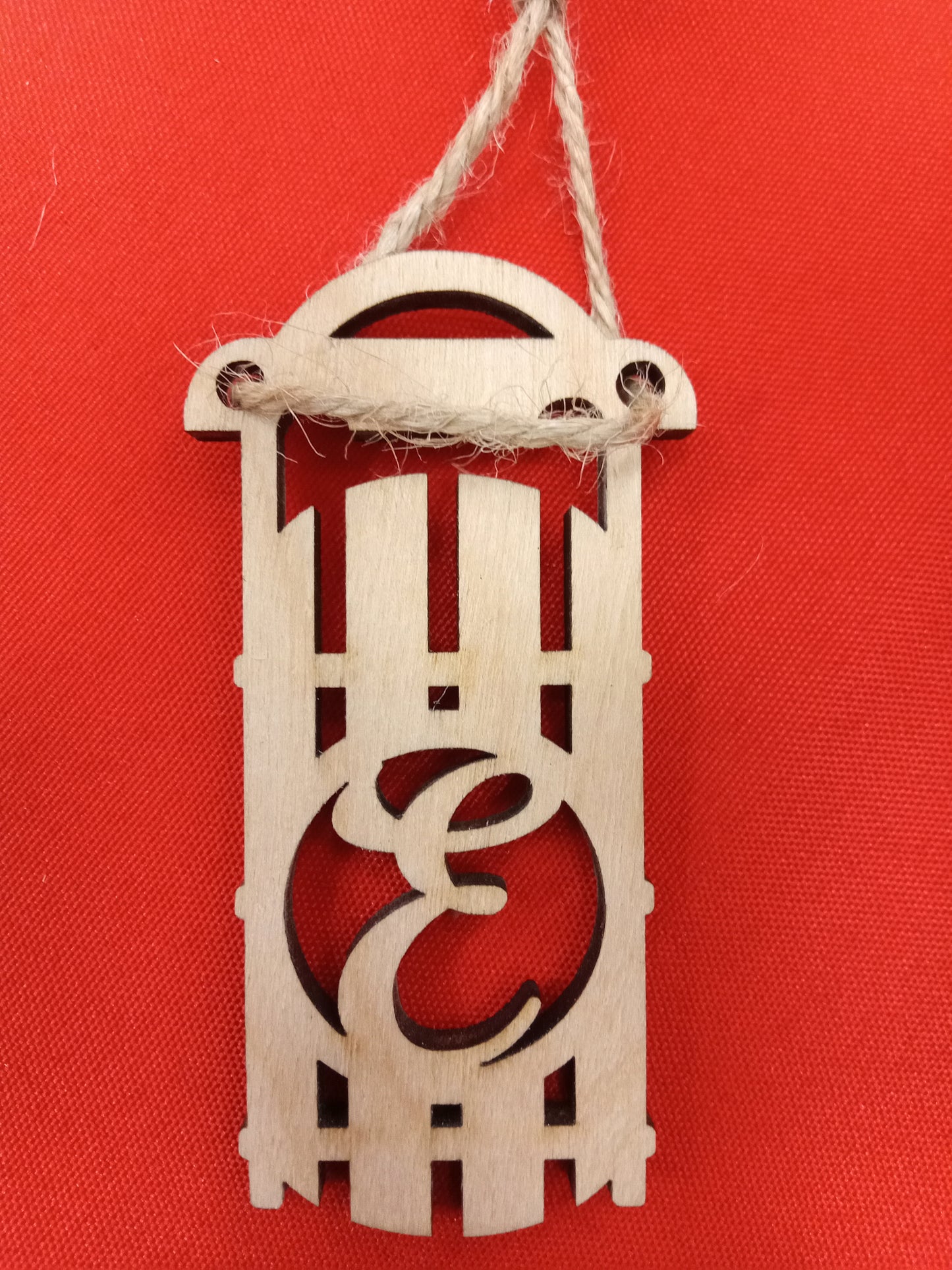 Toboggan with Initials Ornaments