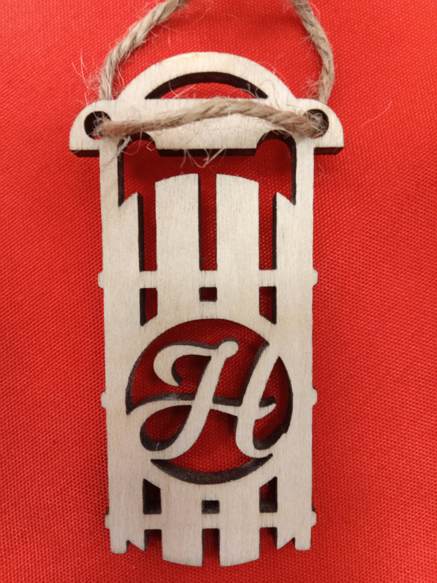 Toboggan with Initials Ornaments