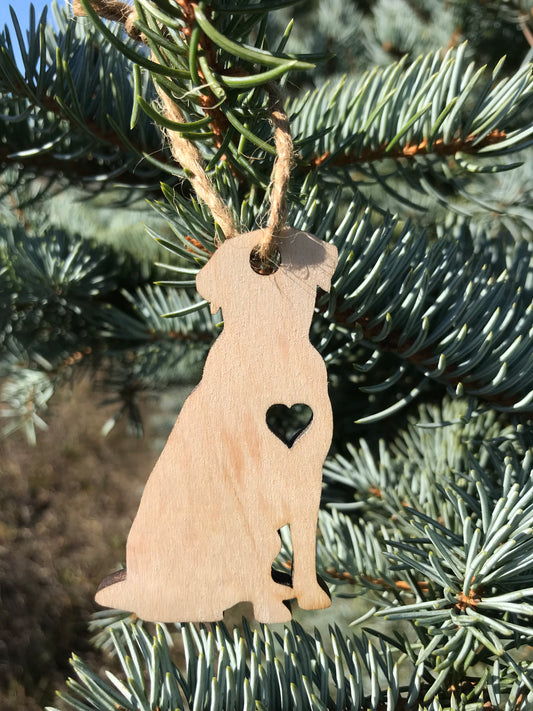 Heart Dog Ornament