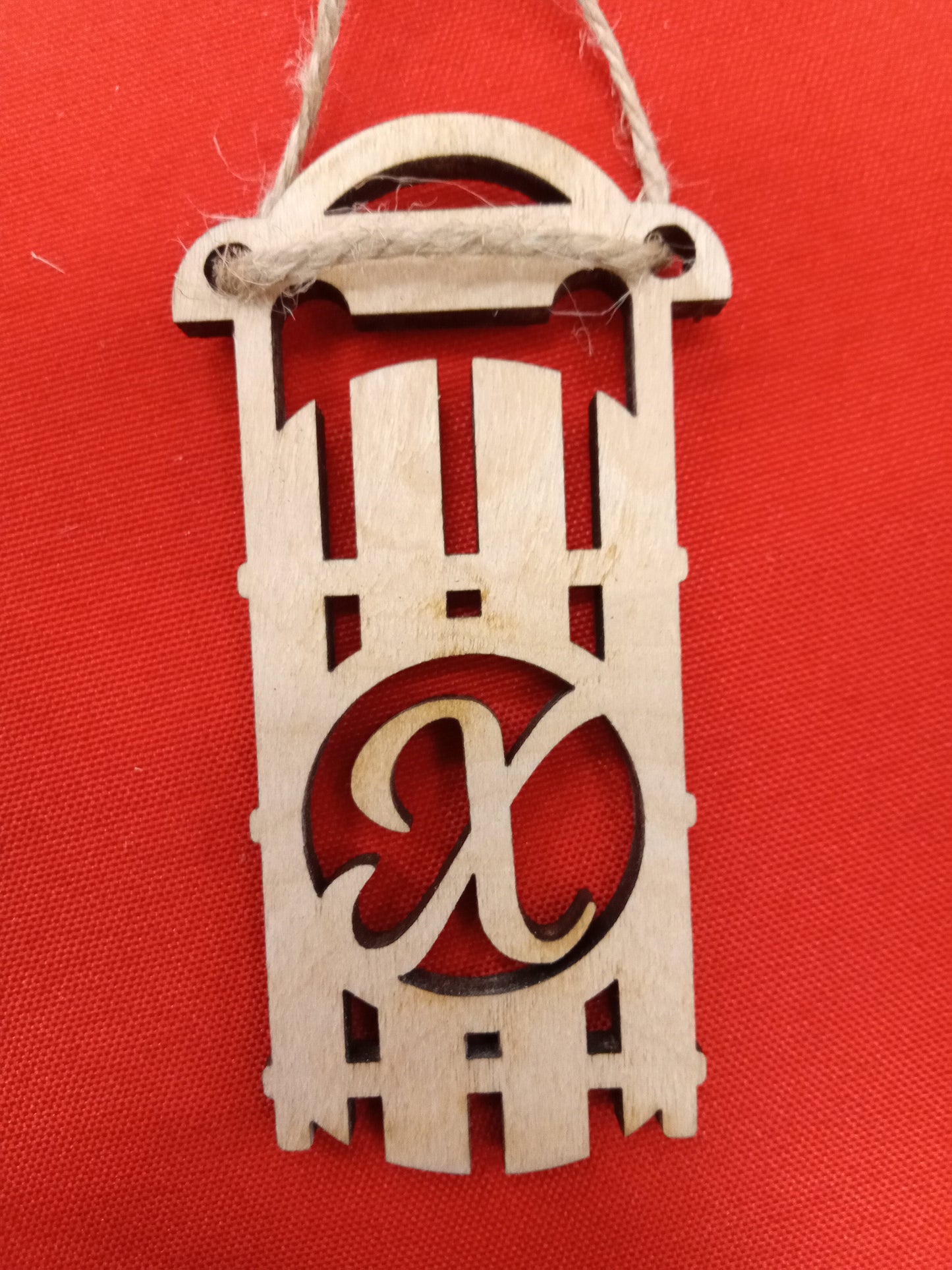 Toboggan with Initials Ornaments