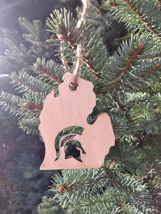 Spartan Helmet Michigan Ornament