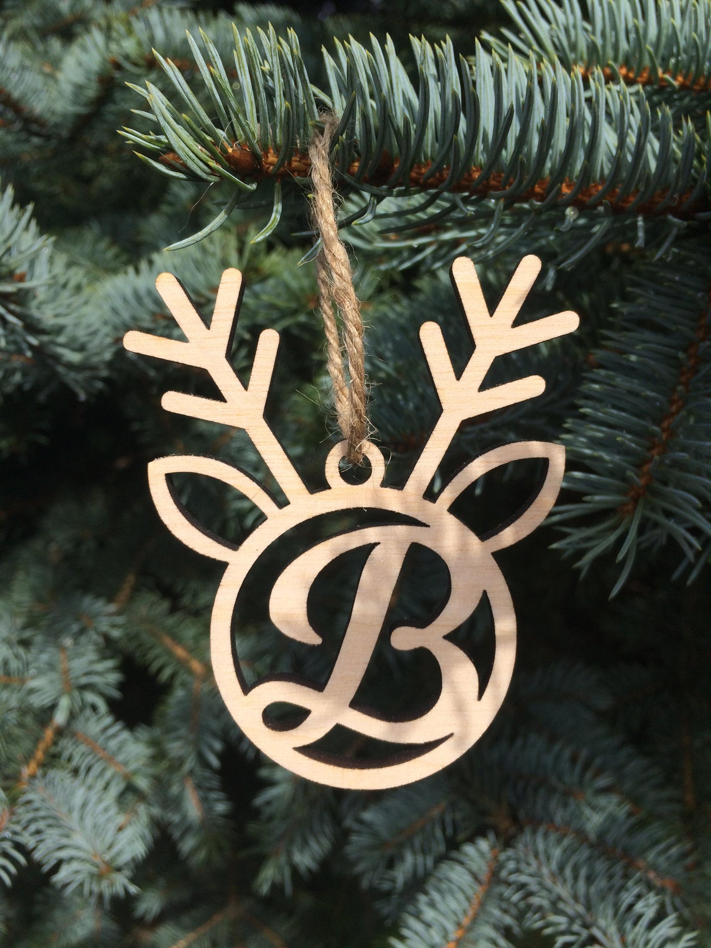 Reindeer Initials Ornaments