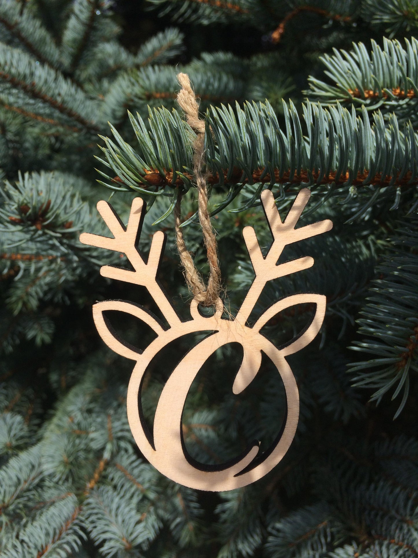 Reindeer Initials Ornaments