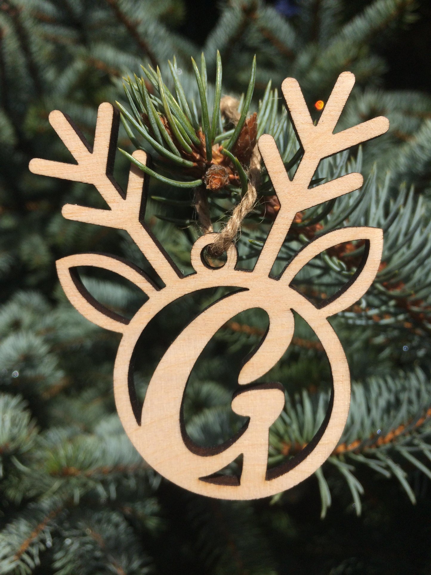 Reindeer Initials Ornaments