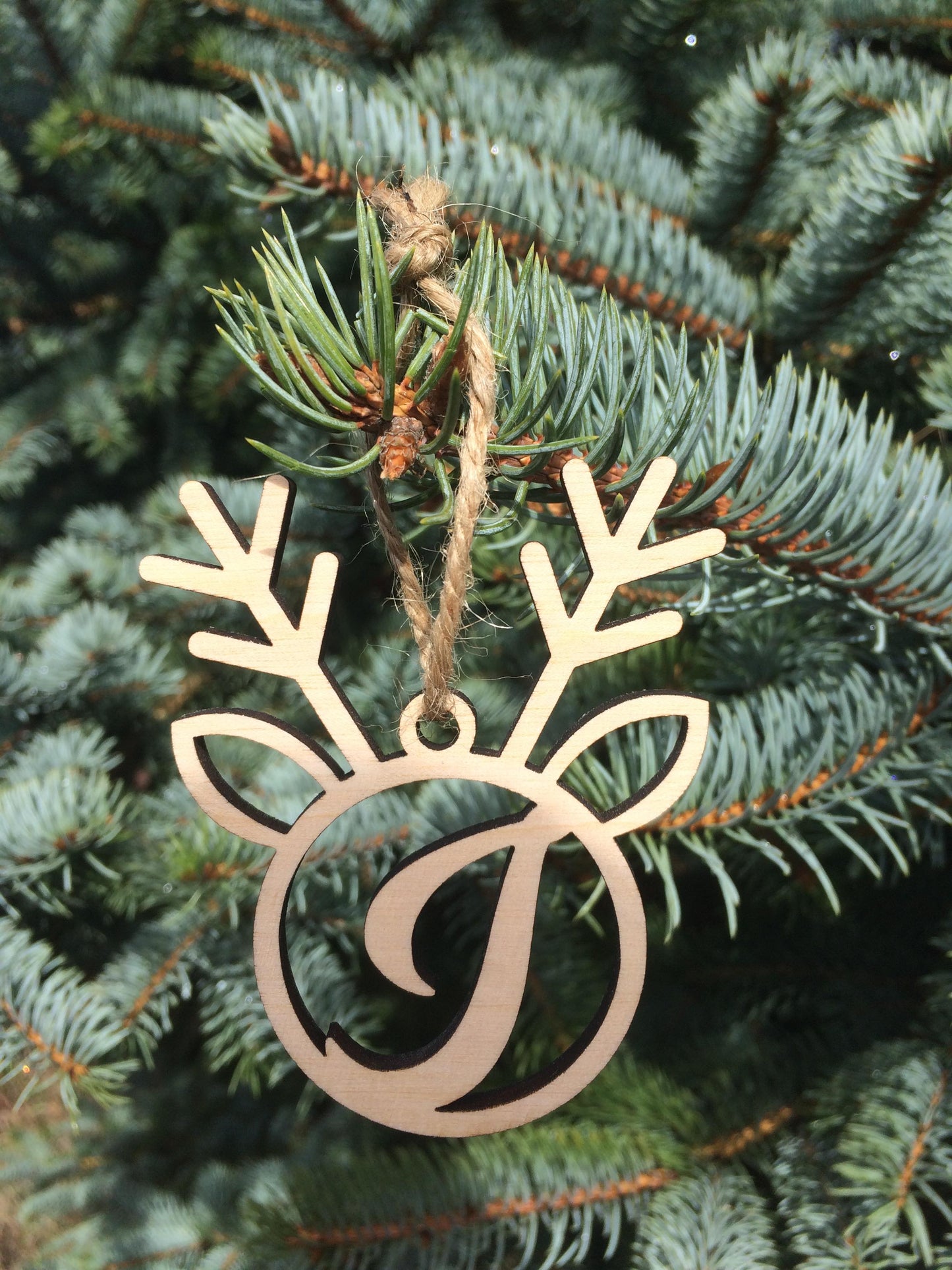 Reindeer Initials Ornaments