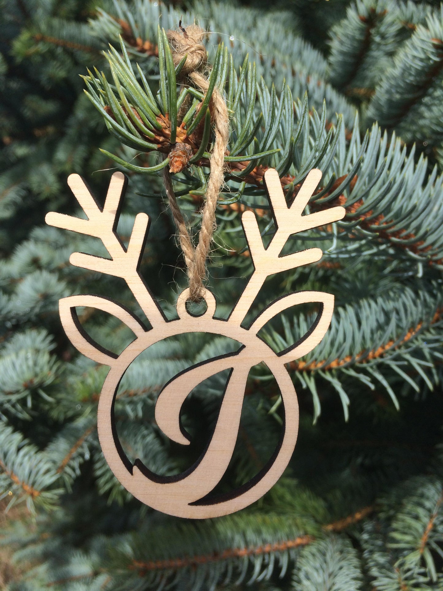 Reindeer Initials Ornaments