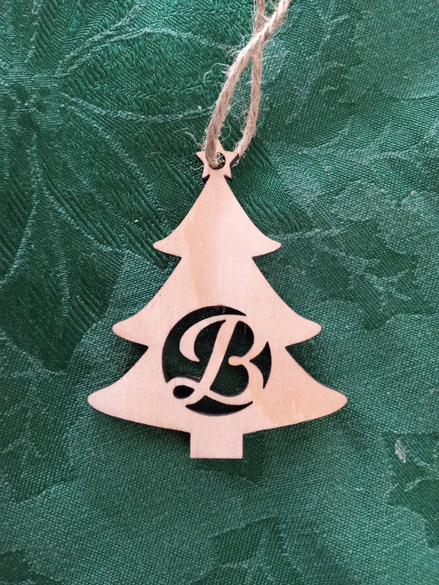 Christmas Tree with Initials Ornament