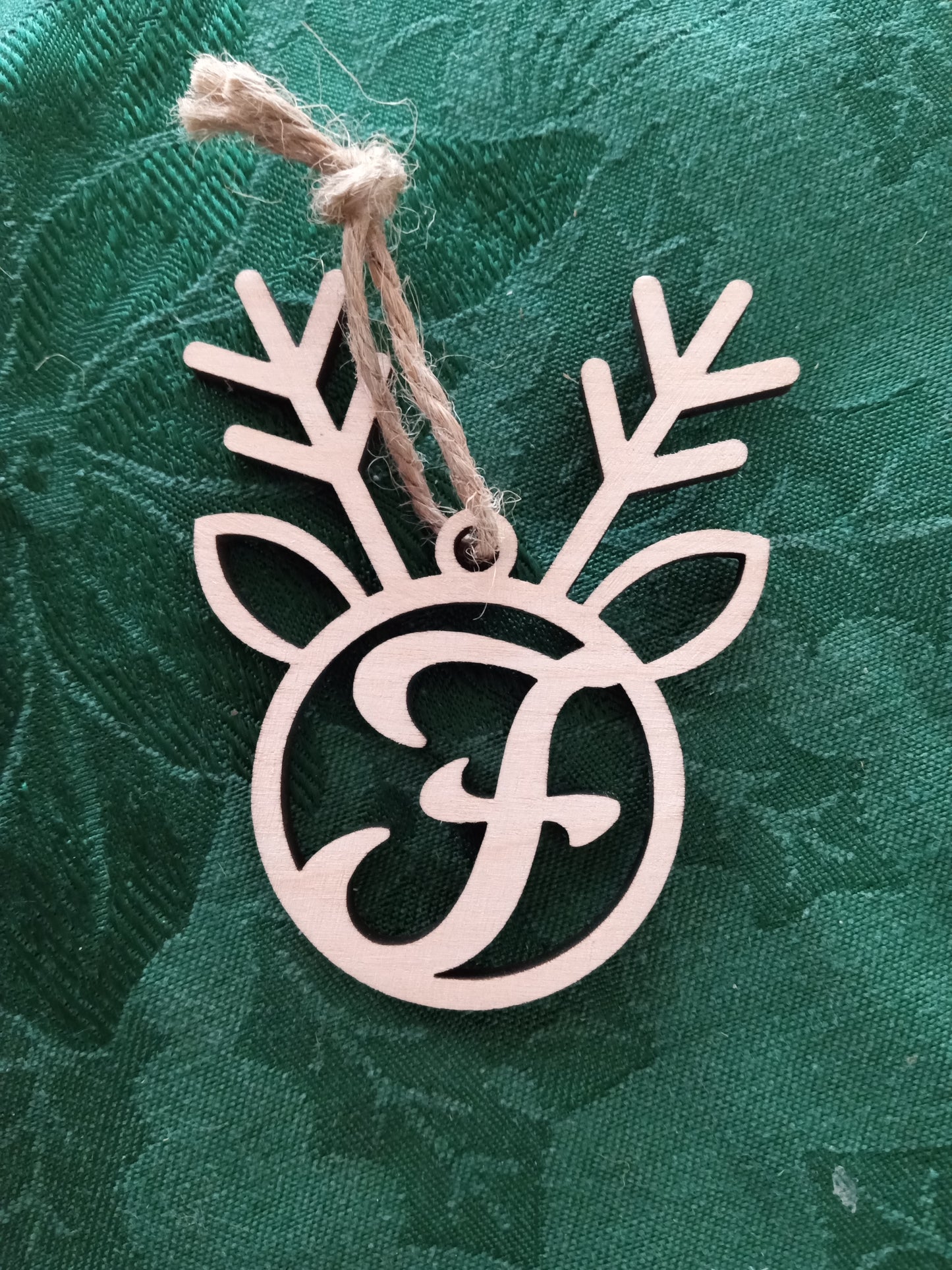 Reindeer Initials Ornaments