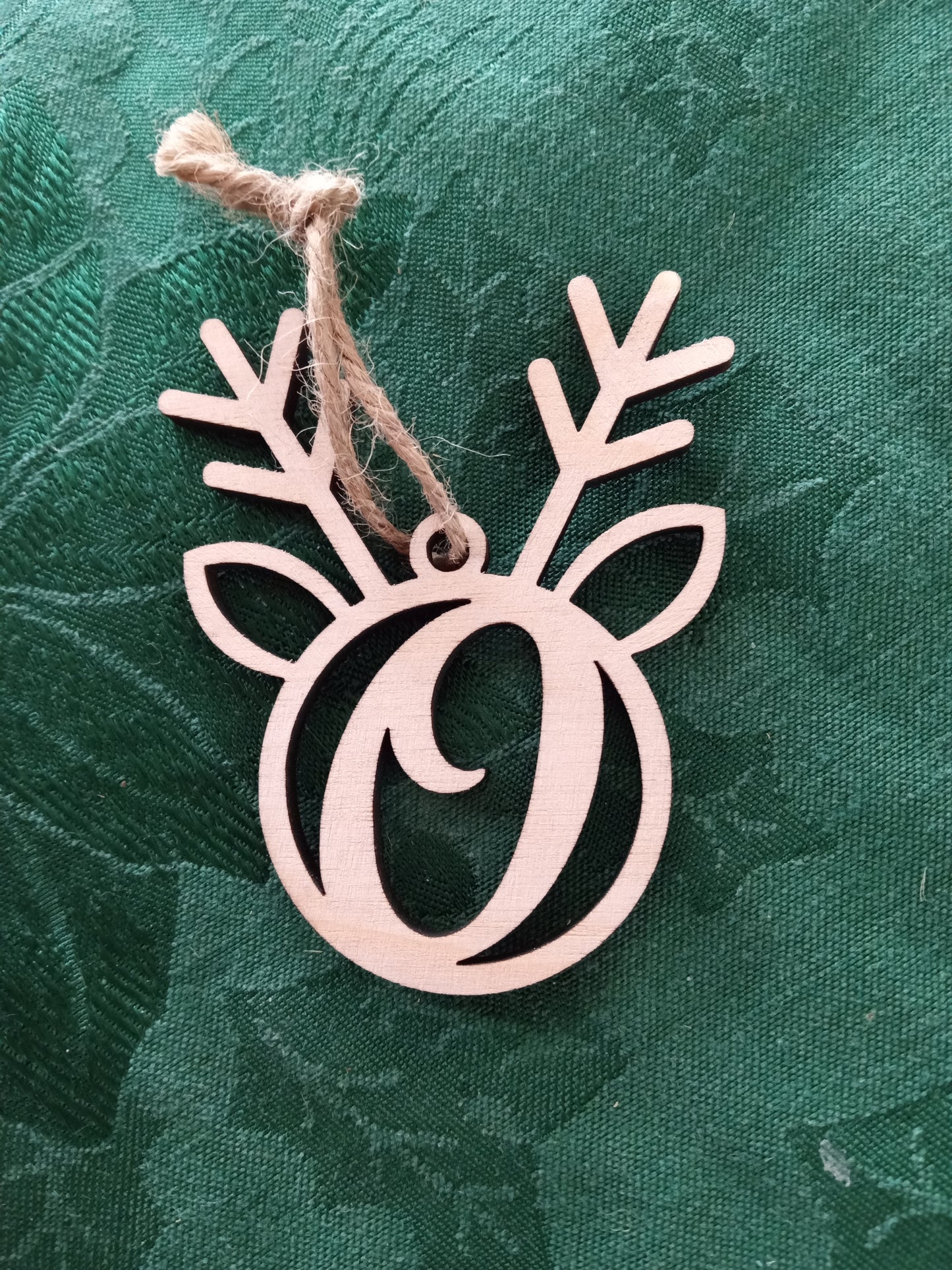 Reindeer Initials Ornaments