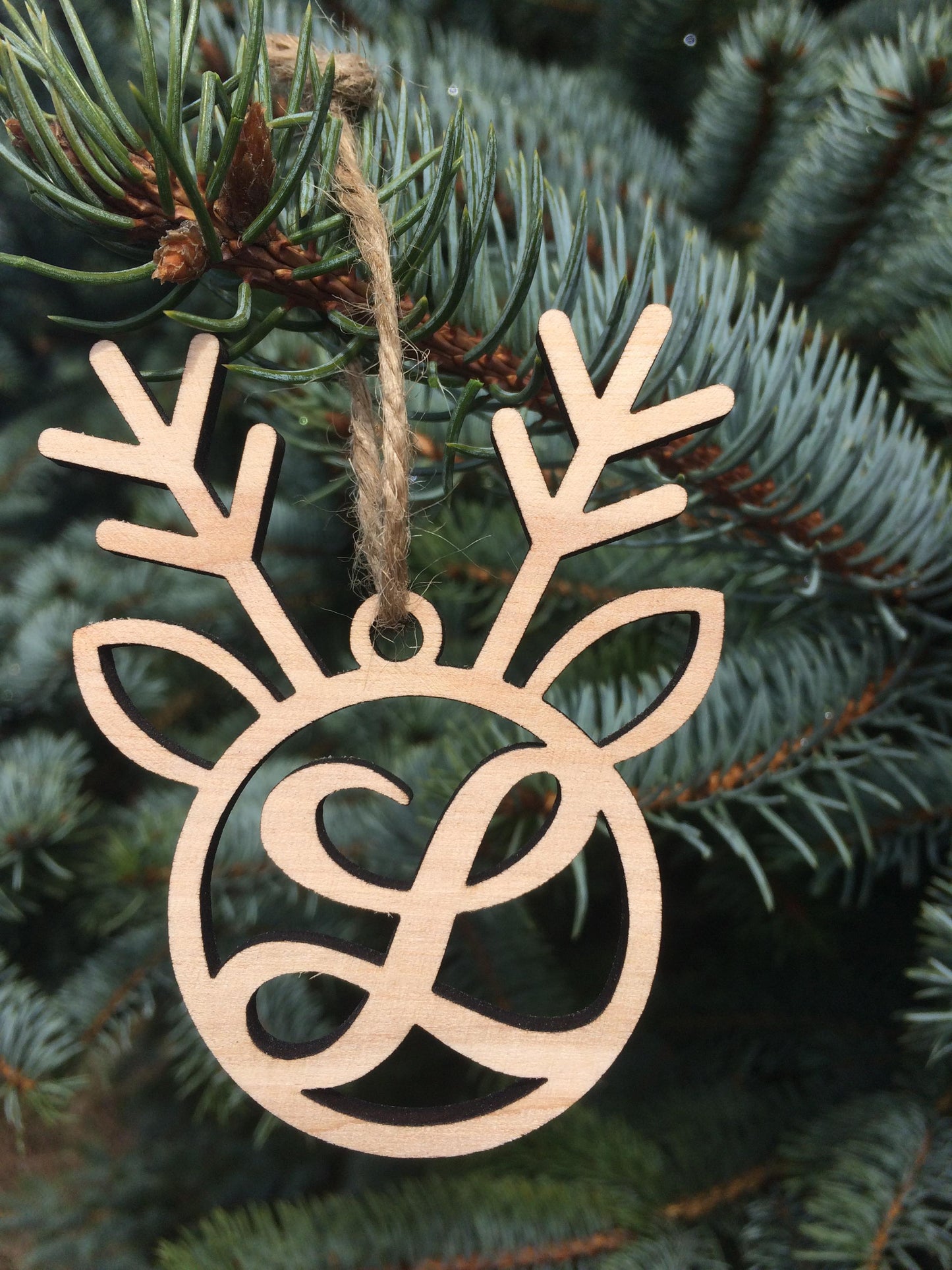 Reindeer Initials Ornaments