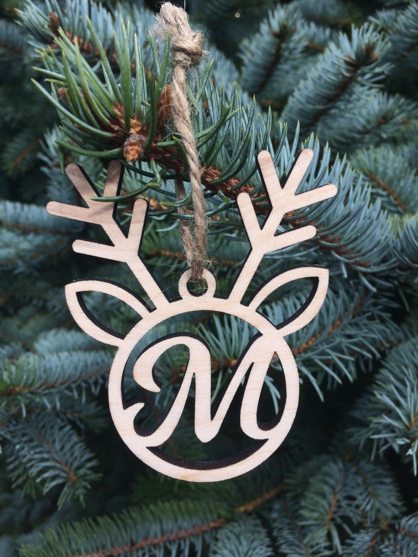 Reindeer Initials Ornaments