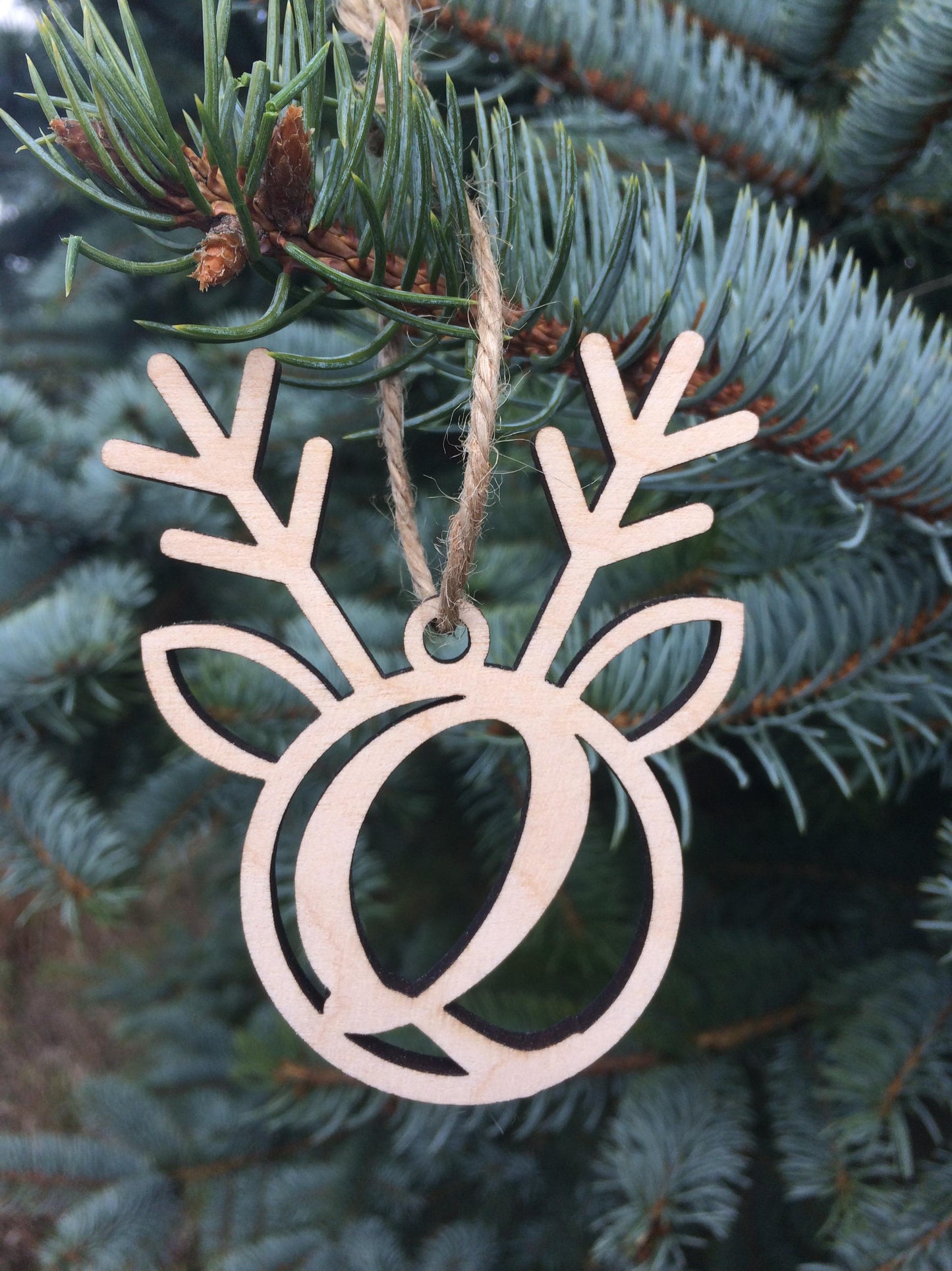 Reindeer Initials Ornaments