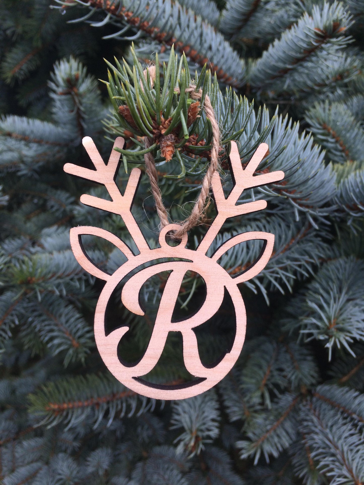 Reindeer Initials Ornaments