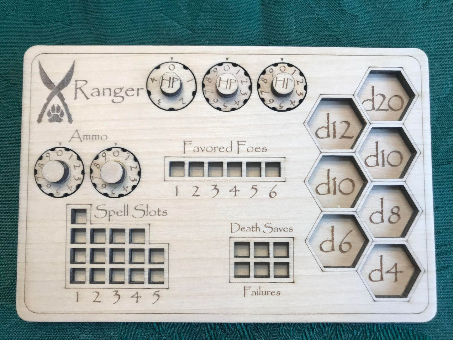 D&D Class Rectangular Tracker Boards - "Bahamut Boards"