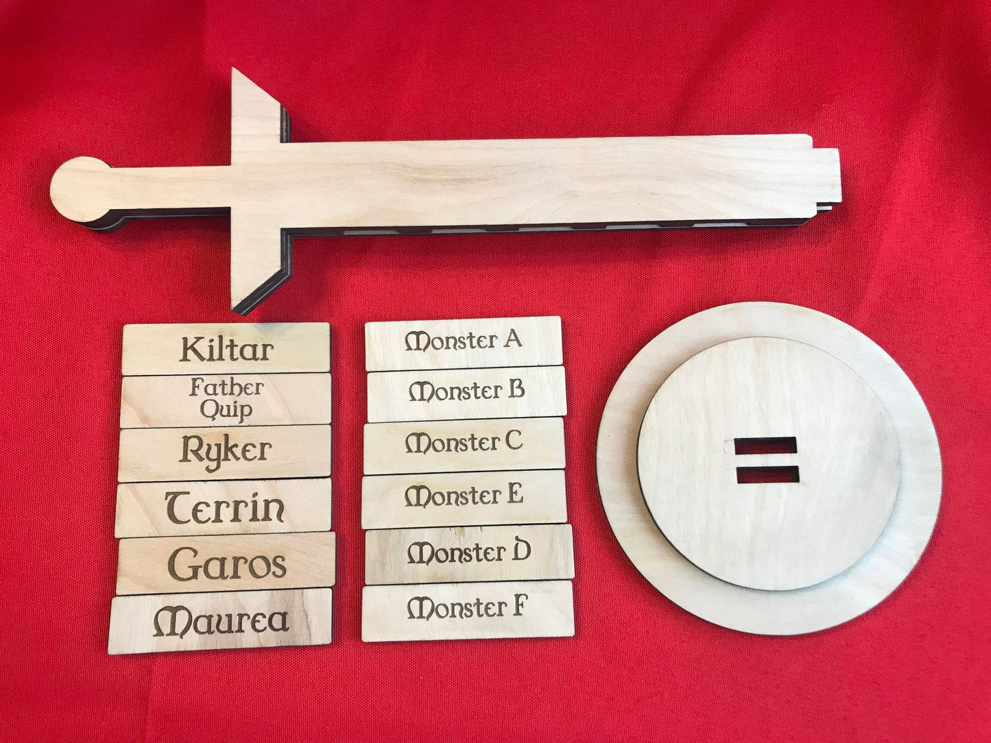 Sword-shaped Initiative Tracker Tower for D&D and Other Tabletop Games