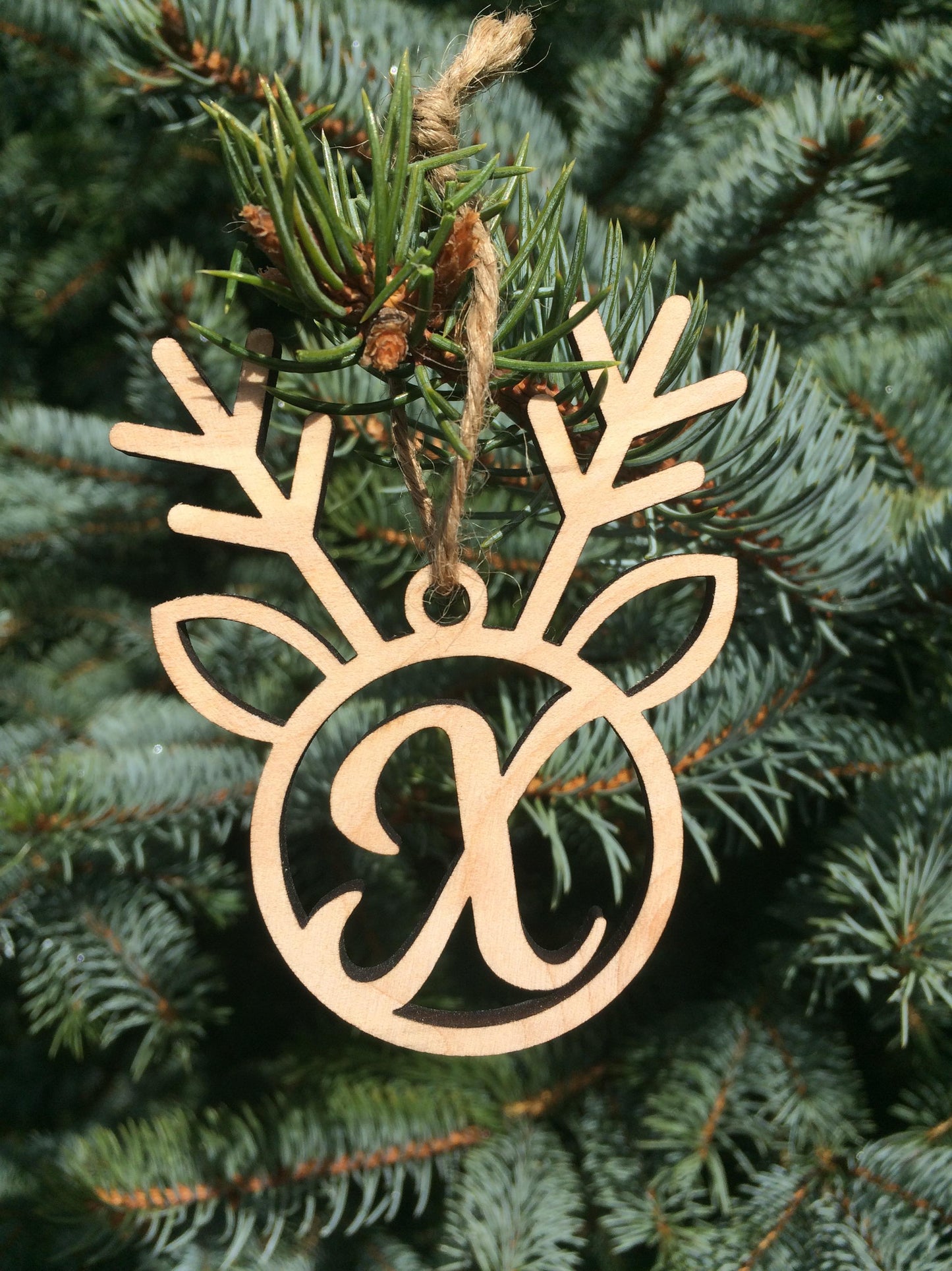 Reindeer Initials Ornaments